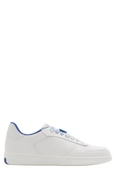 Burberry Terrace Leather Sneakers In White