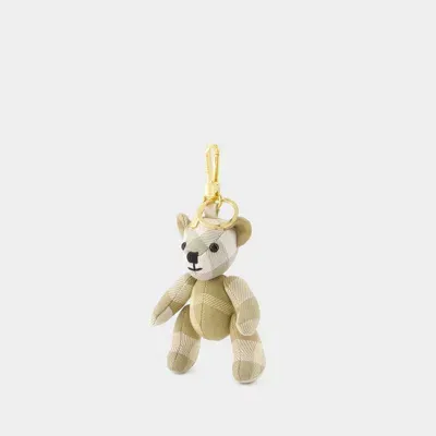 Burberry Thomas Charm Key Chain -  - Synthetic - Beige