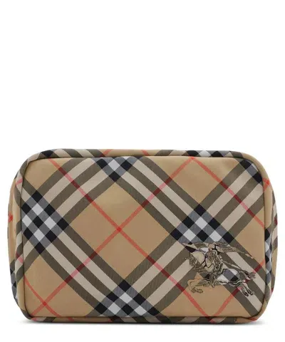 Burberry Toiletry Bag In Beige