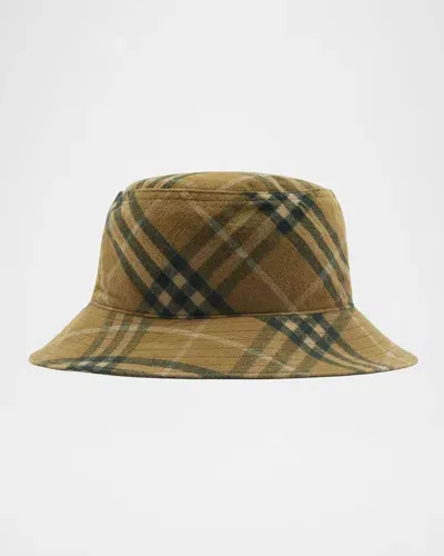 Burberry Twill Check-print Bucket Hat In Camp Ip Check