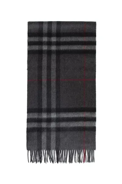 Burberry Unisex Grey Scarves In Gray