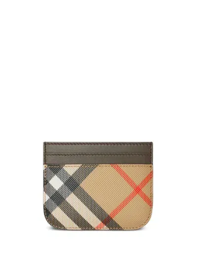 Burberry Vintage-check Cardholder In Beige