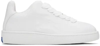 Burberry Leather Box Sneakers In White