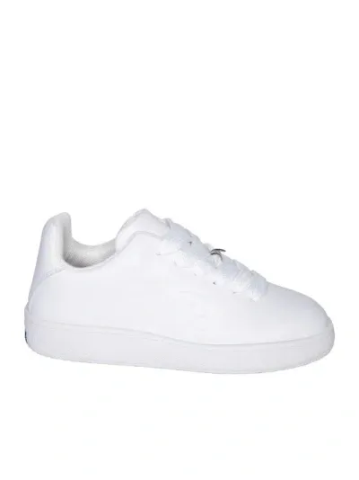 Burberry White Leather Sneakers