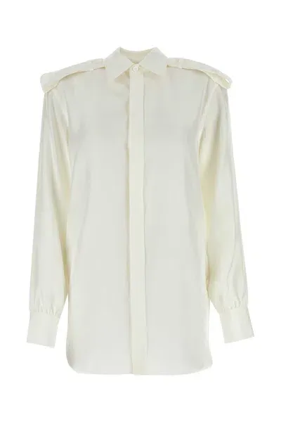 Burberry White Silk Shirt