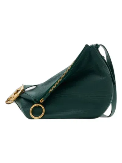 Burberry Women's Knight Leather Medium Bag In Green