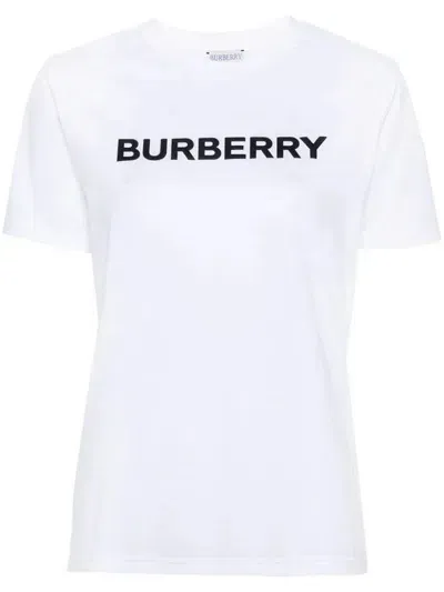 Burberry Women's Logo Cotton T-shirt In White