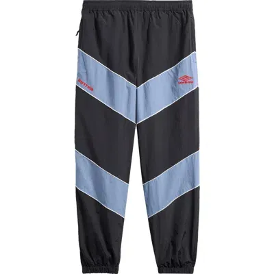 Butter Goods X Umbro Diamond Nylon Track Pants In Black/slate