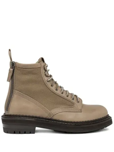 Buttero Leather Boots In Grey