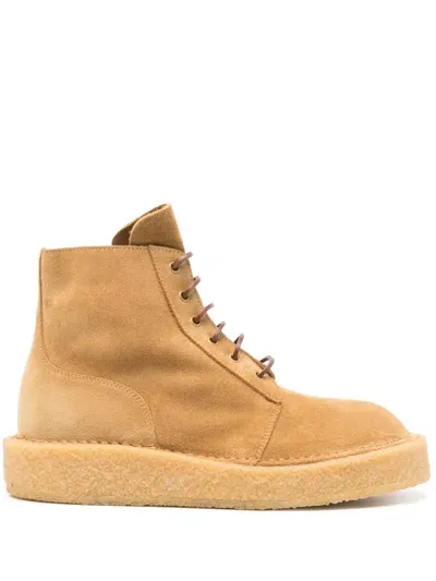 Buttero Suede Ankle Boots In Yellow