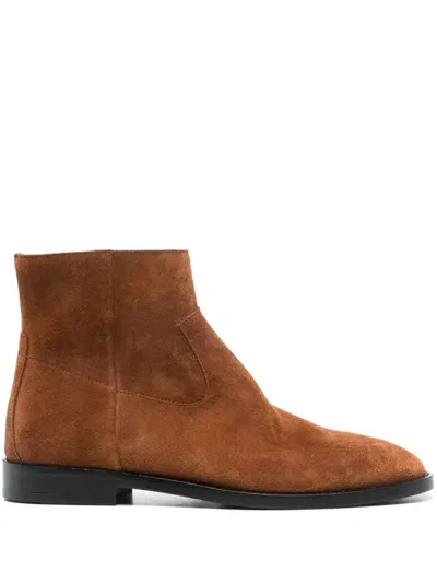 Buttero Suede Boots In Brown