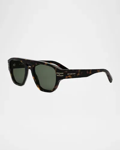 Bvlgari B. Zero1 Sunglasses In Dark Havana Green