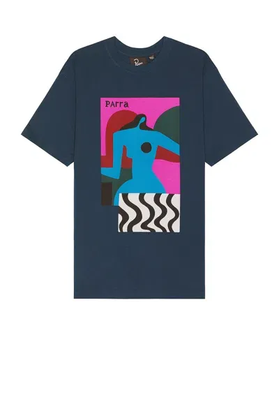 By Parra Distortion Table T-shirt In Navy Blue