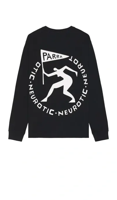 By Parra Neurotic Flag Long Sleeve T-shirt In Black