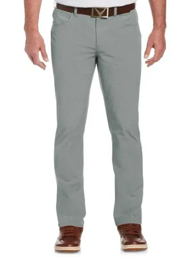 Callaway 5-pocket Flat-front Everplay Pants In Grey Heather