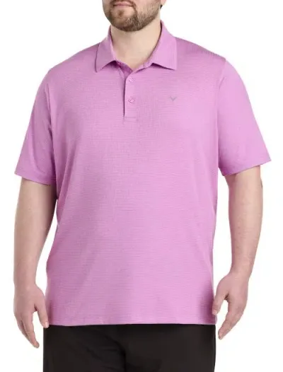 Callaway Classic Jacquard Golf Polo Shirt In Purple Orchid