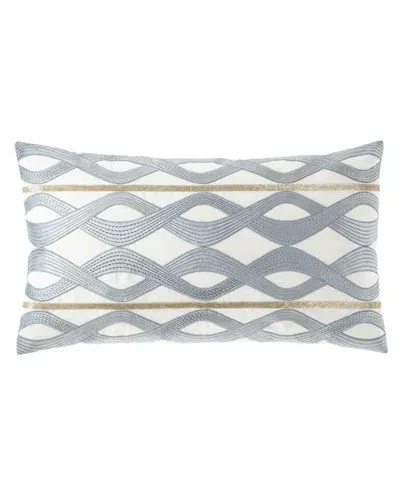 Callisto Home Linen-blend Decorative Pillow In Creme