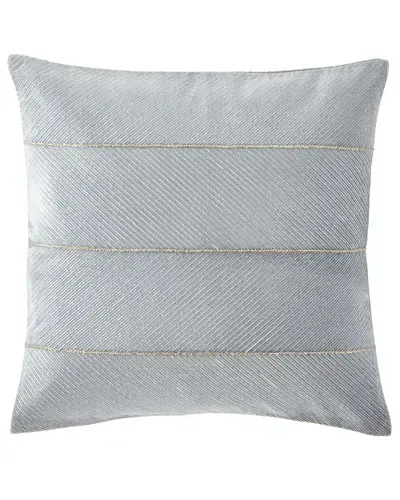 Callisto Home Velvet Decorative Pillow, 22"sq. In Creme