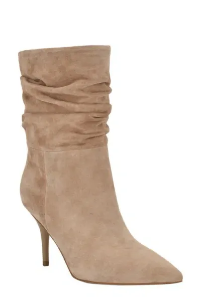 Calvin Klein Cerine Slouch Pointed Toe Bootie In Light Natural