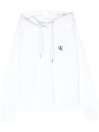 Calvin Klein Jeans Est.1978 Fleece Hoodie In White