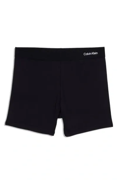 Calvin Klein Kids' Brushed Shortie Boxers In Black