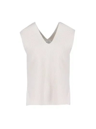 Calvin Klein Knitted Tank Top In White