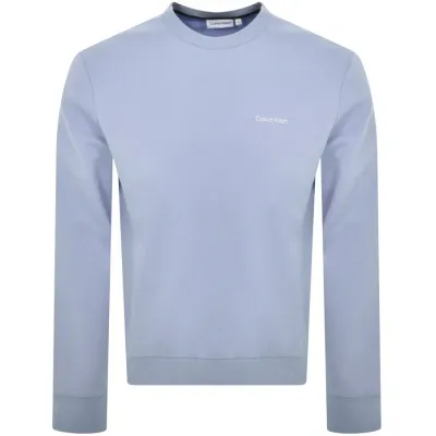 Calvin Klein Logo Crew Neck Sweatshirt Blue