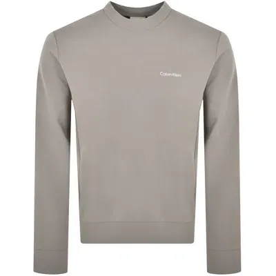 Calvin Klein Micro Logo Repreve Sweatshirt Grey