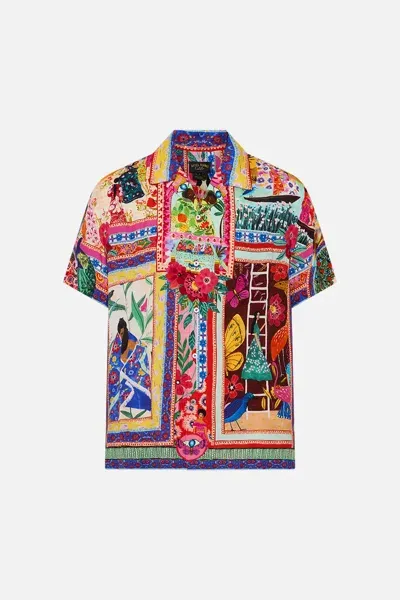 Camilla Short Sleeve Camp Collared Shirt Roeqiyas Realm In Multi