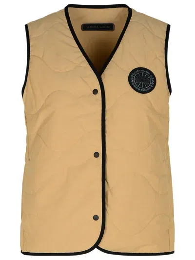 Canada Goose Annex Beige Cotton Blend Vest In Cream