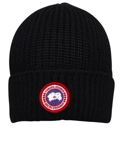 Canada Goose Artic Disc Black Wool Beanie