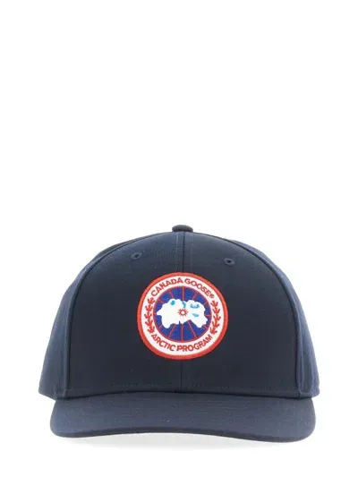 Canada Goose Baseball Hat With Logo Patch In Blue