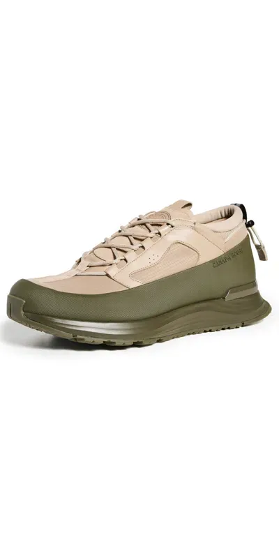 Canada Goose Glacier Trail Sneakers Tan Military Green In Tan Military Green 1681