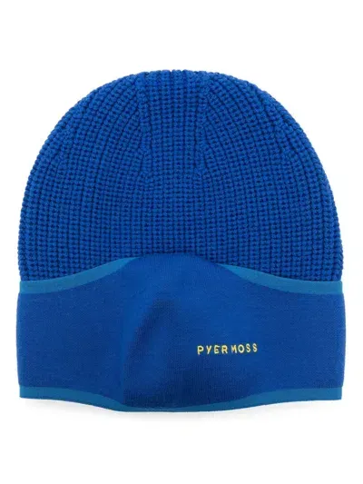 Canada Goose X Pyer Moss Black Balaclava 001 Wool Beanie In Blue