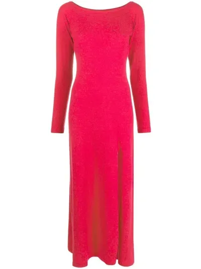 Canessa Long Fine Knit Cashmere Dress In Pink