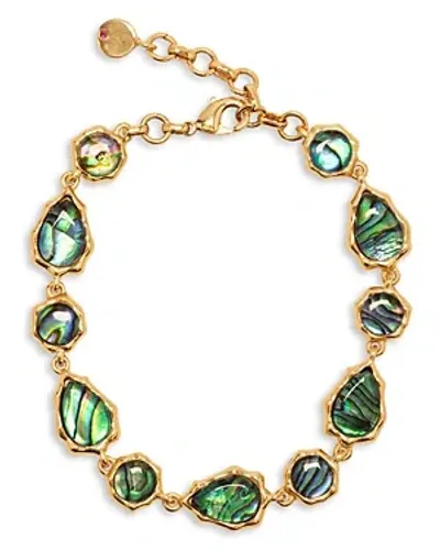 Capucine De Wulf Aurora Link Bracelet In Green/gold