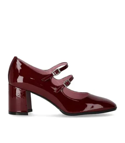 Carel Paris Mary Jane Alice Burgundy Pump In Black