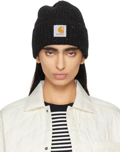 Carhartt Black Anglistic Beanie In Speckled Black