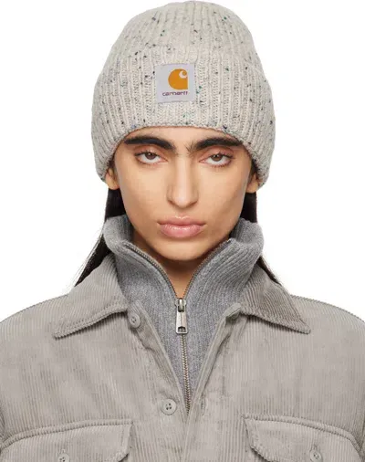 Carhartt Gray Anglistic Beanie In Speckled Moonbeam