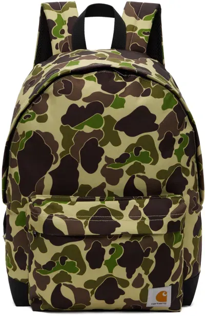 Carhartt Khaki Jake Backpack In 2eqxx Camo Duck Gree