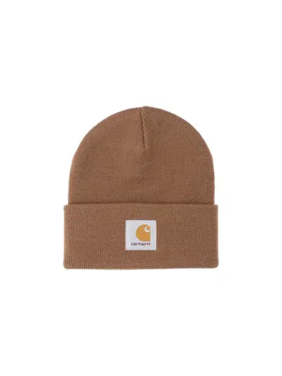 Carhartt 'short Watch' Beanie In Brown