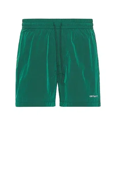 Carhartt Tobes Swim Trunks In Chervil & White