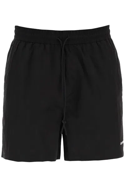 Carhartt Chase Tech Swim Shorts In Black,gold