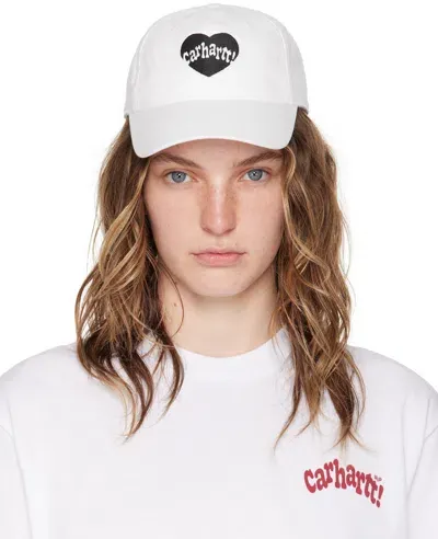 Carhartt White Amour Cap In White/black