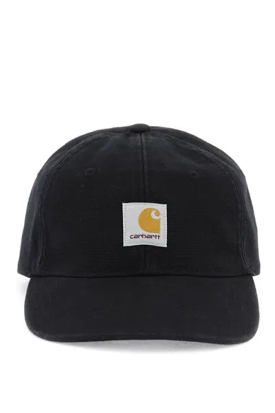 Carhartt Wip Icon Baseball Cap With Patch Logo In Black