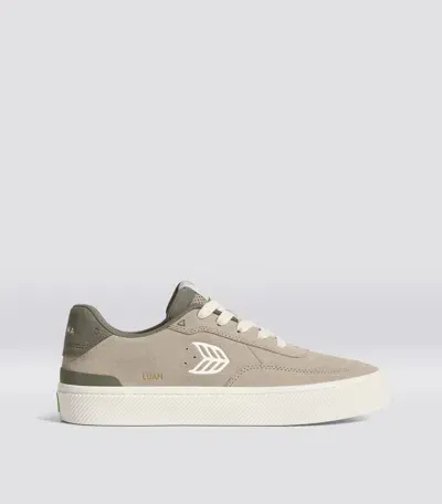 Cariuma Luan Pro Plaza Taupe Suede Ivory Logo Sneaker Women In Plaza Taupe/ivory