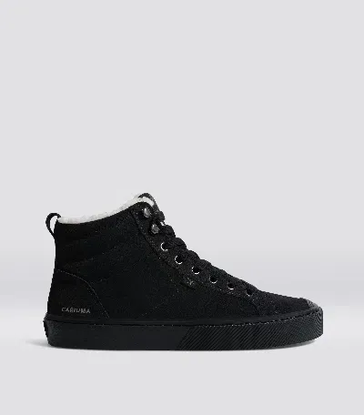 Cariuma Oca Therma High Hooks All Black Suede Boot Men