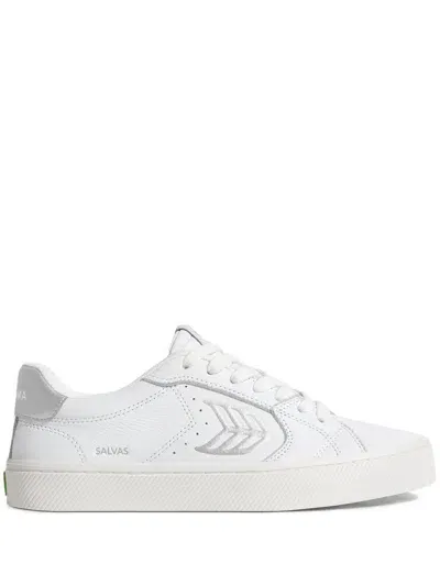 Cariuma Salvas Leather Sneakers In White Premium Leather/ice