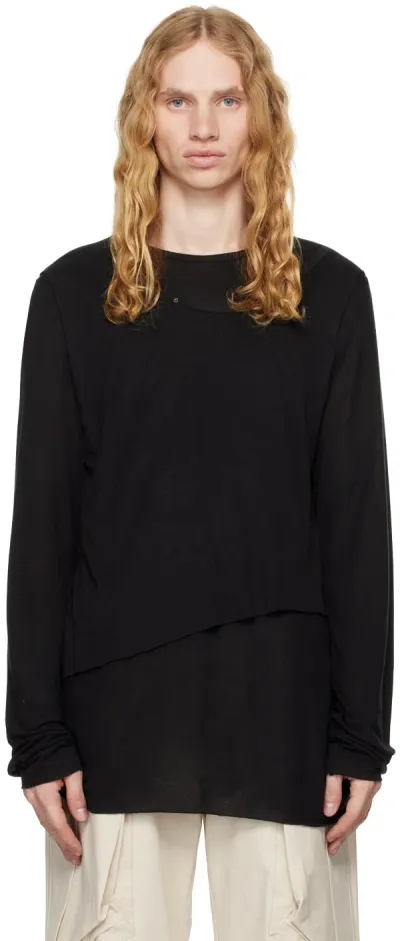 Carnet-archive Black Layered Long Sleeve T-shirt