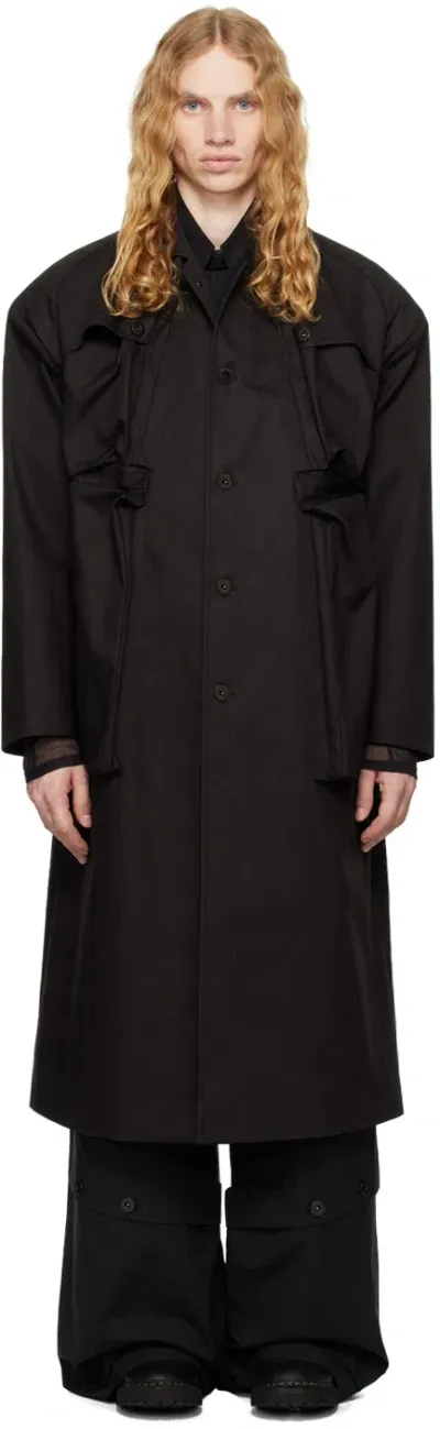 Carnet-archive Black Mass Oversized Trench Coat